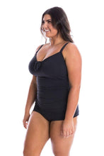 Load image into Gallery viewer, CAPRIOSCA BLACK HONEYCOMB BOY LEG ONE PIECE