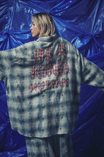 Load image into Gallery viewer, BE A KIND HUMAN OVERSIZED SHIRT - BLUE