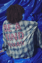 Load image into Gallery viewer, BE A KIND HUMAN OVERSIZED SHIRT - BLUE