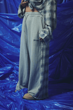 Load image into Gallery viewer, CHECK MATE WIDE LEG TRACKIES - BLUE