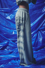 Load image into Gallery viewer, CHECK MATE WIDE LEG TRACKIES - BLUE