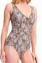 Load image into Gallery viewer, JANTZEN TROPICA BUCKLE RUCHED ONE PIECE