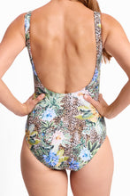 Load image into Gallery viewer, JANTZEN TROPICA GATHERED SURPLICE ONE PIECE