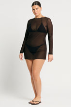 Load image into Gallery viewer, BOND-EYE GISELE MINI DRESS- BLACK MESH