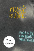 Load image into Gallery viewer, MUSIC IS LIFE TEE - BLACK
