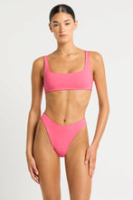 Load image into Gallery viewer, BARE by BOND EYE QUINN CROP TOP - REVERSIBLE CHERRY/HIBISCUS