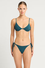 Load image into Gallery viewer, BARE by BOND EYE GWEN BALCONETTE BRA TOP - REVERSIBLE PETROL BLUE/FOREST