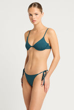 Load image into Gallery viewer, BARE by BOND EYE GWEN BALCONETTE BRA TOP - REVERSIBLE PETROL BLUE/FOREST