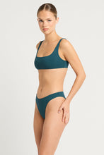 Load image into Gallery viewer, BARE by BOND EYE QUINN CROP TOP - REVERSIBLE PETROL BLUE/FOREST