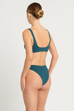 Load image into Gallery viewer, BARE by BOND EYE QUINN CROP TOP - REVERSIBLE PETROL BLUE/FOREST