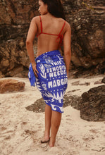 Load image into Gallery viewer, SABBI THATS A WRAP SARONG - BLUE MARGIE