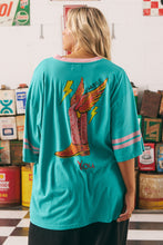 Load image into Gallery viewer, THE BORN ORIGINAL TEE - TEAL/PINK