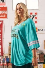 Load image into Gallery viewer, THE BORN ORIGINAL TEE - TEAL/PINK