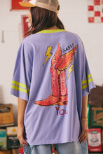 Load image into Gallery viewer, THE BORN ORIGINAL TEE- CHARTREUSE/LILAC