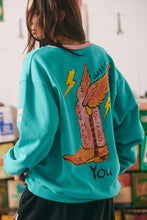 Load image into Gallery viewer, THE BORN ORIGINAL JUMPER - TEAL/PINK