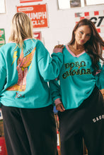 Load image into Gallery viewer, THE BORN ORIGINAL JUMPER - TEAL/PINK