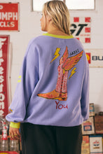 Load image into Gallery viewer, THE BORN ORIGINAL JUMPER - CHARTREUSE/LILAC