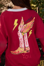 Load image into Gallery viewer, THE BORN ORIGINAL JUMPER- MAROON/SKY