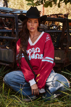 Load image into Gallery viewer, THE BORN ORIGINAL JUMPER- MAROON/SKY