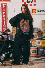 Load image into Gallery viewer, THE BRENDA ENERGY WIDE LEG SWEAT PANTS- BLACK