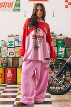 Load image into Gallery viewer, THE WIDE LEG SWEAT PANTS MERMAID RACING - PINK