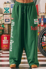 Load image into Gallery viewer, THE WIDE LEG SWEAT PANT MERMAID RACING - GREEN