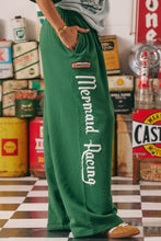 Load image into Gallery viewer, THE WIDE LEG SWEAT PANT MERMAID RACING - GREEN