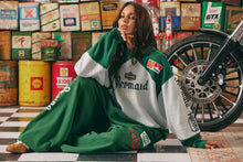 Load image into Gallery viewer, THE WIDE LEG SWEAT PANT MERMAID RACING - GREEN