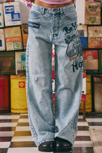 Load image into Gallery viewer, THE MERMAID RACING DENIM JEANS