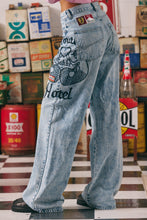 Load image into Gallery viewer, THE MERMAID RACING DENIM JEANS