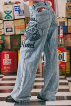 Load image into Gallery viewer, THE MERMAID RACING DENIM JEANS