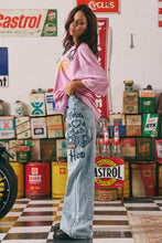 Load image into Gallery viewer, THE MERMAID RACING DENIM JEANS