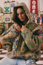 Load image into Gallery viewer, THE BE KIND BOMBER JACKET - CAMO