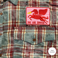 Load image into Gallery viewer, THE HORSE POWER DISTRESSED FLANNEL - BURGUNDY
