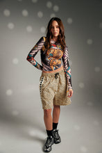 Load image into Gallery viewer, RAVING HEARTS SHORTS (JORTS) - DRILL LEOPARD