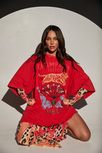 Load image into Gallery viewer, CHAMPAGNE TATTOO TEE - RED