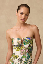 Load image into Gallery viewer, CATALINA RUCHED U WIRE BANDEAU ONE PIECE