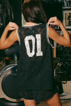 Load image into Gallery viewer, THE LACE BASKETBALL SINGLET - BLACK