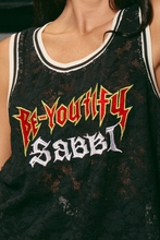 Load image into Gallery viewer, THE LACE BASKETBALL SINGLET - BLACK