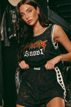 Load image into Gallery viewer, MINI HEARTS LACE SHORTS-BLACK