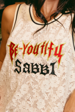 Load image into Gallery viewer, THE LACE BASKETBALL SINGLET - CREAM