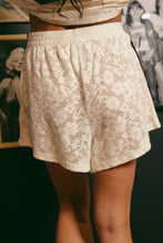 Load image into Gallery viewer, MINI HEARTS LACE SHORTS-WHITE