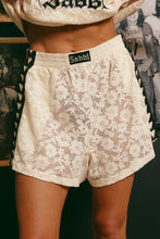 Load image into Gallery viewer, MINI HEARTS LACE SHORTS-WHITE
