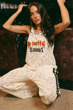 Load image into Gallery viewer, THE RAVING HEARTS LACE PANTS - CREAM