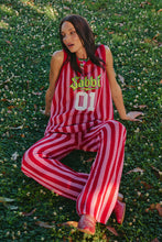 Load image into Gallery viewer, THE KNIT STRIPE BEACH PANTS - RED STRIPE