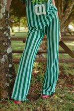 Load image into Gallery viewer, THE KNIT STRIPE BEACH PANTS - GREEN STRIPE