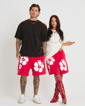 Load image into Gallery viewer, THE HAPPY HIBISCUS SHORTS - RED