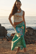 Load image into Gallery viewer, THE SEAS THE DAY MAXI SKIRT - GREEN