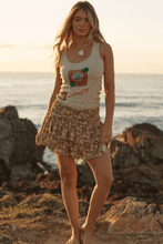 Load image into Gallery viewer, THE RA RA SKIRT - SEAS THE DAY - BROWN