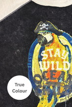 Load image into Gallery viewer, THE STAY WILD RAGLAN TEE - BLACK